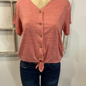 Weatherproof Women's Coral Button-Down Shirt